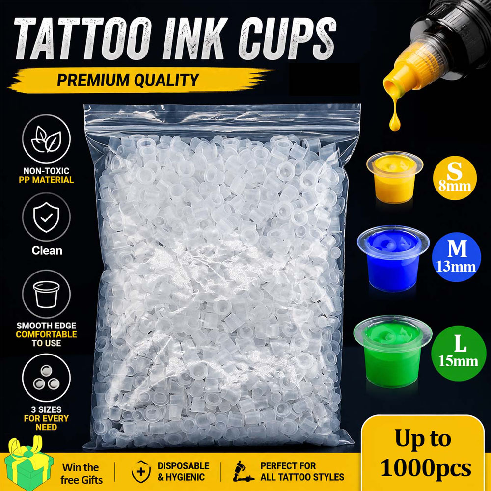 Calligraphy Ink Bottle - 1000/500/100 шт. пластиковых стаканчиков для тату-чернил