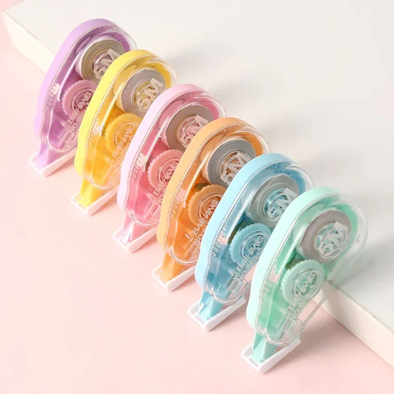 Correction Tape Roller - 6 шт./компл., белая корректирующая лента, многоцветные