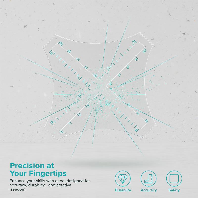 Акриловая прозрачная линейка-и – обзор и цена Ruler Set Transparent
