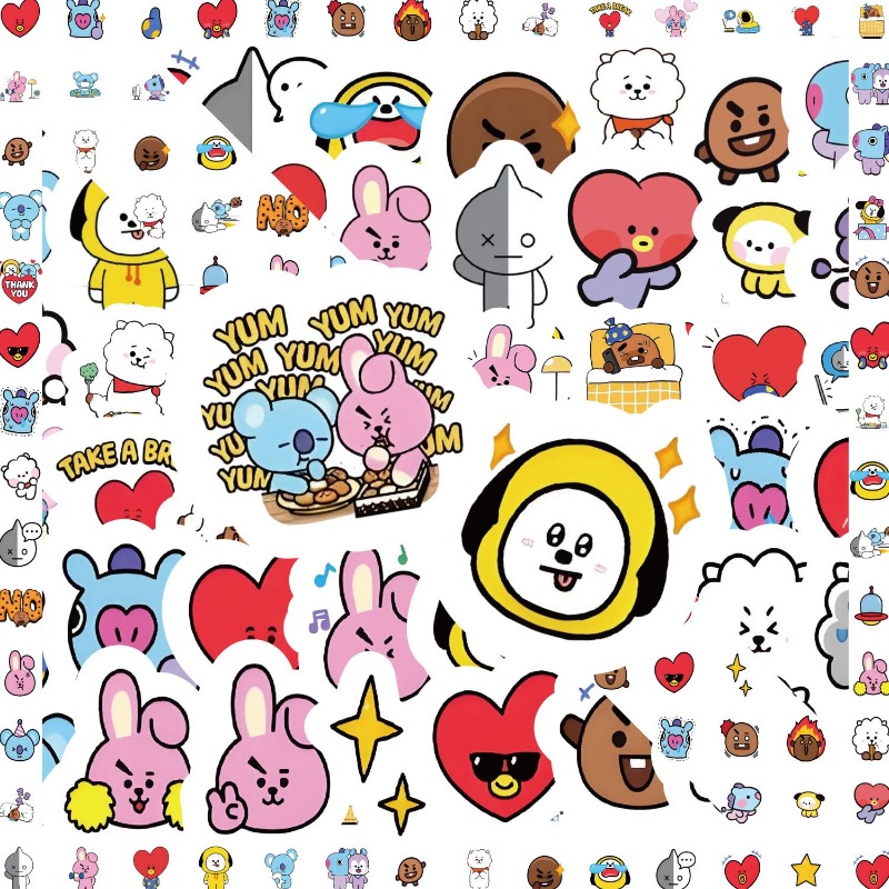 Наклейка BT21 Koya RJ Tata Sho – обзор и цена Memo Pad Sticky