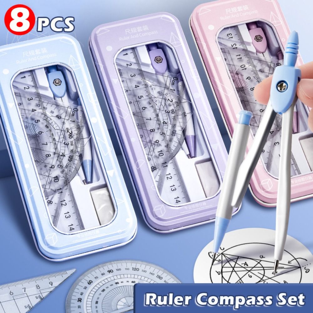 Набор из 8 предметов: пластико – обзор и цена Ruler Set Transparent