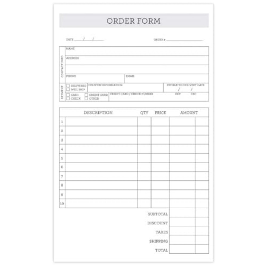 Классический бланк заказа из 2 – обзор и цена Carbon Copy Book